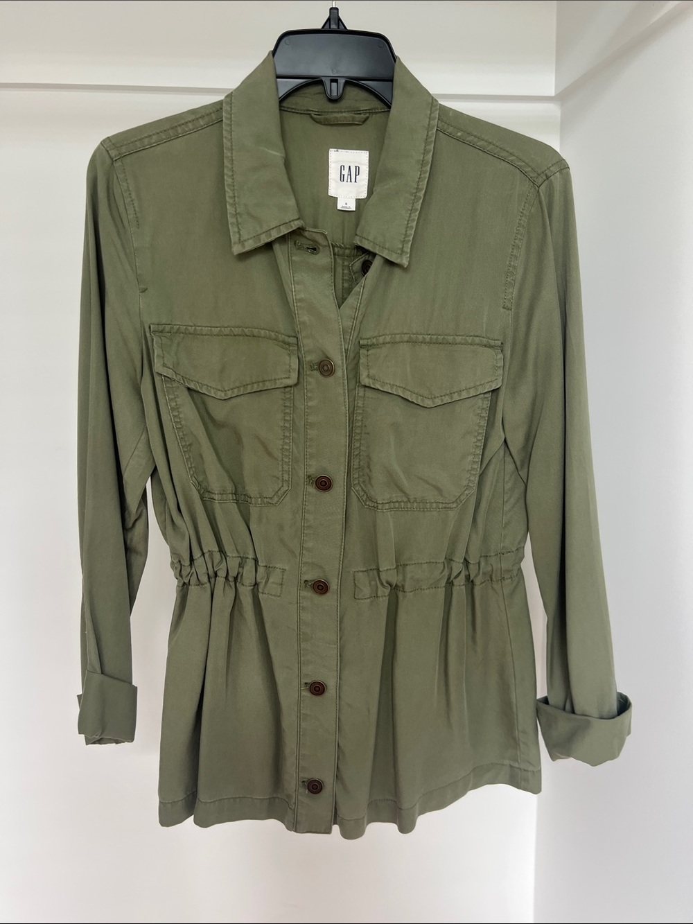GAP Women's Olive Green Drawcord Utility Jacket
